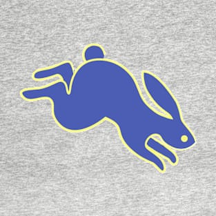 Rabbit Leaping Blue/Yellow T-Shirt